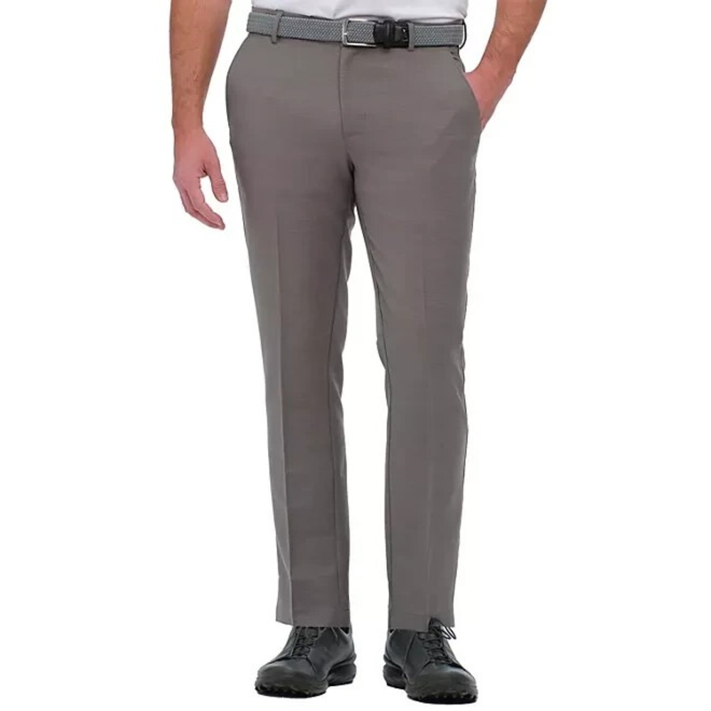 Greg Norman Mens Golf Pants 40 x 30 Armour Gray Stretch Performance Flat Front